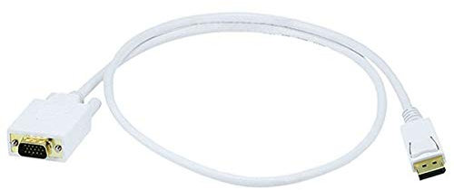 Monoprice 3 ft 28AWG DisplayPort to VGA Cable - White