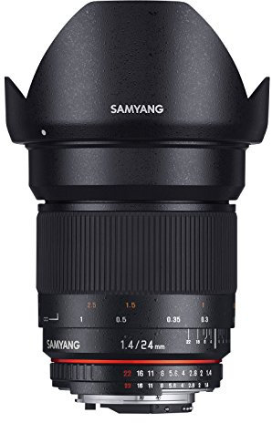 Samyang Obiettivo 24mm F/1,4 ED AS IF UMC per Olympus Quattroterzi, Nero