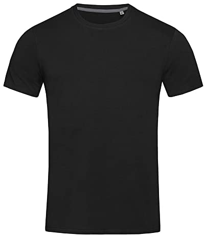 Stedman Apparel Men's Clive Crew Neck/ST9600 Premium Slim Fit Classic Short Sleeve T-Shirt, Black Opal, Small