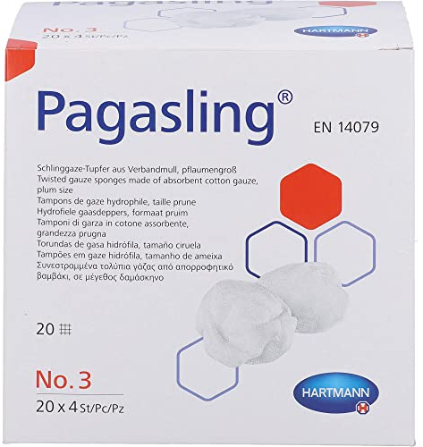 PAGASLING Mulltupfer Gr.3 pflaumengroß steril 20X4 St