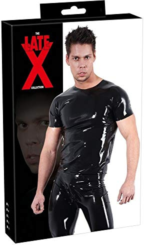 Late X Herren Shirt - The Latex Collection Black Nero 001