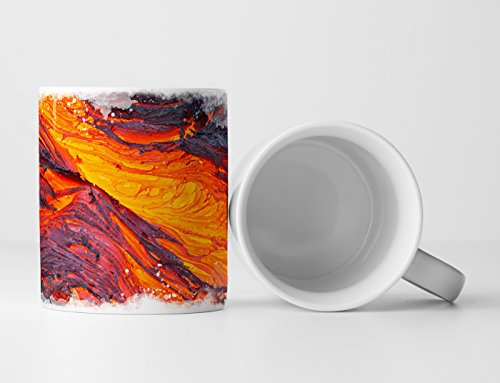 Eau Zone Fotokunst Tasse Geschenk Naturfotografie – Flüssige Lava des Tolbachik Vulkans