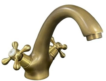 Rubinetto bagno per lavabo vintage bronzato – stile antico, design elegante e resistente