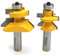 MASUNN RB12 2pcs 0.5 Inch Matched Tongue and Groove V Notch Router Bits Woodworking Chisel Cutter