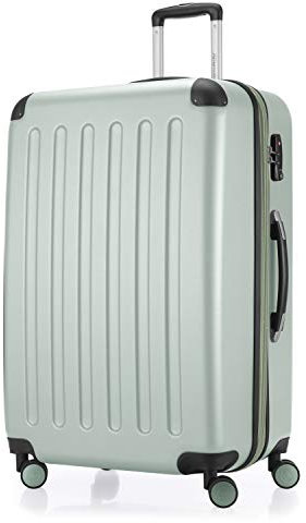 HAUPTSTADTKOFFER - SPREE - Großer Hartschalen-Koffer Trolley Rollkoffer Reisekoffer, 4 Doppel-Rollen, 75 cm, 119 L, Mint