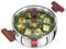 Hawkins Cook n Serve Handi 3 litres en acier inoxydable avec couvercle en verre, casserole à induction, Biryani Handi, argenté (SSH30G)