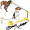 DHGTEP Attache pour Chien en Tire-Bouchon, Câble de Sortie pour Chiens, Laisse et Piquet pour la Cour du Chien, Idéal pour Le Camping ou Le Jardin (Color : Yellow)