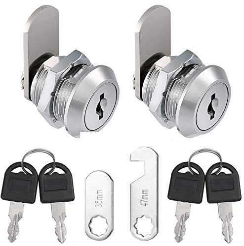 Litensh verrou de sécurité pour barillet boîte aux lettres, serrure casier meuble tiroir caisse vitrine verre à came porte verrou de placard pour tiroir d'armoire, boîte à outils avec clés 2 16mm