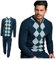 Enrico Coveri Pigiama Uomo Invernale, Pigiama Uomo in Caldo Jacquard, Pigiama Uomo Felpato, Caldo e Confortevole, Pigiama Uomo Invernale (M, 2074 Blu)