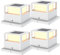 4 Pack Solar Post Cap Lights Outdoor, 20 Lumen High Brightness Waterproof LED Fence Solar Lights with Base for 4x4 5x5 6x6 Wooden Posts,White