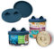 OHMO Pet Can Tin Lids, Small Size BPA Free Silicone Covers for Cat and Dog Food (70-85g), Dark Blue, 2-Pack