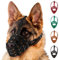 MUROM Leather Dog Muzzle German Shepherd Adjustable Breathable Doberman Dalmatian Setter Basket Medium Large Breeds Black Brown Red Green (Black, Medium)