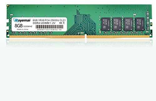 DUOMEIQI Arbeitsspeicher, 8GB, DDR4, PC4-25600U, 3200 MHz, 288 PIN UDIMM, 1,2 V, CL21, 1Rx8, Desktop RAM, Speichermodul