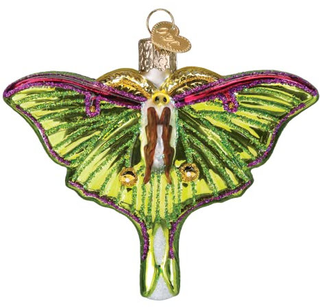 Old World Christmas Luna Moth Glass Blown Ornament for Christmas Tree