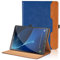 Funda para Samsung Galaxy Tab A6 10.1 Pulgadas 2016 SM-T580/T585 PU Leather Ángulos Ajustables Tablet Case con Supporto Funzione, Documentos y Pencil Soporte, Auto Reposo/Activación - Azul