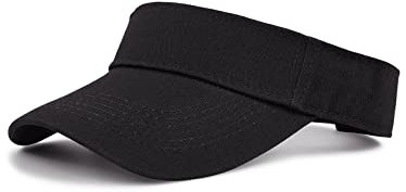 Century Star Visor Cap Damen Golf Cap Herren Kappe Damen Sonnenschild Damen Tennis Cap Damen Basecap Damen Kopfbedeckung Damen Schwarz