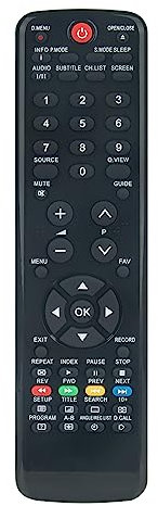 HTR-D06A Télécommande de Remplacement pour HAIER TV HTRD06A LE-75B8200UA, LE22G610CF,LE29C810C,LE75B8200UA,LET22T1000HF,LET24T1000HF, LET26T1000HF,LET32C500,LET42D10HF,LT19Z6,LTF22Z6 LTF24Z6 LYF24Z6
