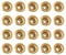 METALLIXITY Through Hole Rivet (M2x2mm) 100Pcs, Brass Plated Metal Hollow Rivet Nuts - for Leather Canvas Clothes DIY Crafts Making, Gold Tone