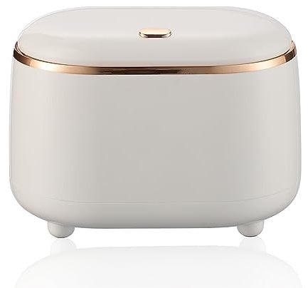 xiaoxianxian Poubelle de Table avec Couvercle,2L Mini Poubelle de Bureau,Petite Poubelle Largement Utilisé dans le Salon, la Salle à Manger, la Chambre à Coucher, salle de Bain (Blanc)