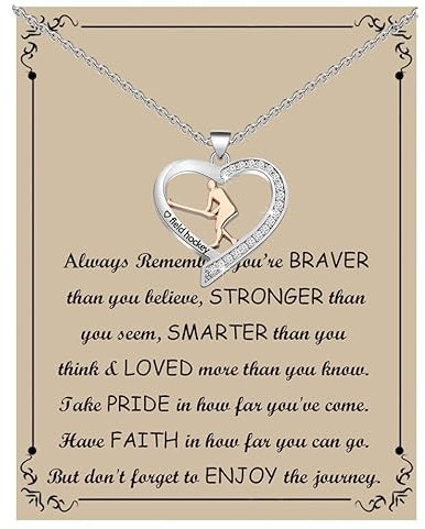 ENSIANTH Feldhockey-Halskette, Armband, Geschenke für Feldhockeyspieler, Feldhockey-Schmuck für Frauen und Mädchen, Hockey-Liebhaber, Geschenke, M, Edelstahl Edelstahl COOPER