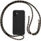 Vauki Coque pour iPhone 12 Mini avec Cordon, Etui avec Collier - Tour de Cou Lanière en Corde - Silicone Housse avec Réglable Chaine pour iPhone 12 Mini, Bandouliere - Noir