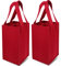 Ciieeo 2pcs Felt Wine Bottle Carrier Bag, Portable 4-Bottle Red Wine Storage Bag with Removable Dividers for Beer Holder