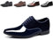 Hitmars Zapatos Vestir Hombre Derby Oxfords Cordones Cuero Patente Traje Clásicos Formales Brogue Negocios Fiesta Boda FL1813 Azul EU 39