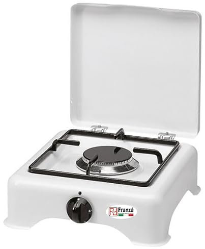 Fornello 1 fuoco a gas Metano smaltato bianco per uso interno Valvolato Made in Italy - 5321/GPS/MT