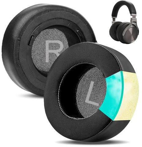 ARJDXDP Ersatz-Ohrpolster aus Hybridgewebe mit Kühlgel, Memory Foam Ohrmuscheln Kissen Ersatz für Corsair Virtuoso RGB Wireless SE Gaming-Headset, Zusätzliche Dicke (schwarz)