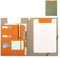 Porte-documents A4 avec fermeture magnétique, porte-documents, pour entreprise, en cuir synthétique, avec porte-cartes, vert