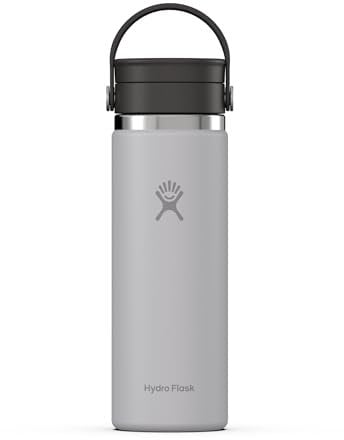 HYDRO FLASK - Coffee Flask 591 ml (20 oz) - Vacuum Insulated Stainless Steel Travel Mug with Leak Proof Flex Sip Lid - Wide Mouth - Birch