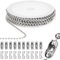 TIESOME 5M Edelstahl Kugelkette, 2,4mm Edelstahl Perlen Rollenkette mit 20 Kugelketten Verbinder Für DIY-Schmuckherstellung Halsketten Armbänder Schlüsselanhänger