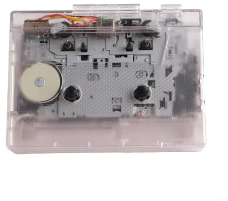 PETSTIBLE Máquina de casete transparente de radio FM con función de conversión de MP3 USB, reproductor de casete de radio FM, nostalgia retro