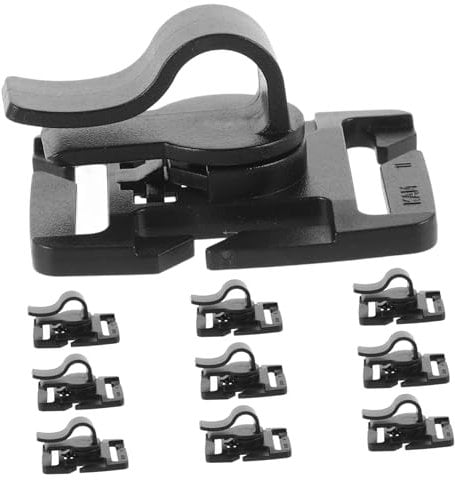 Milisten 10pcs Outdoor Water Bag Tube Clamp Hook Water Bottlr Pipe Tape Pipe Clamp Scuba Gear Water Tube Clip Holder Water Bottle Lanyard Strap U Tube Strap Clamp Plastic Black