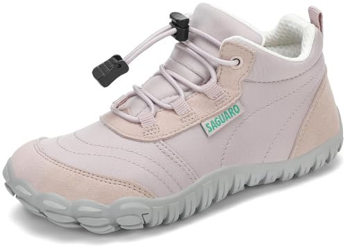 SAGUARO Kinder Barfußschuhe Atmungsaktiv rutschfest Wanderschuhe Leicht Barefoot Minimal Sneaker Gr.33