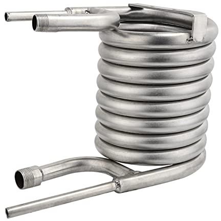 Gegenfluss Würze Chiller Edelstahl Wärmetauscher Spulenrohrkaller Gartenschlaucharmatur Homebrew Bier Kühler Counter Flow Würze Kälte Effiziente Wärmeübertragung