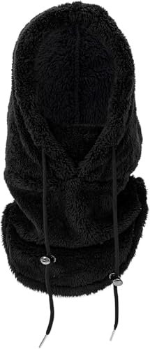 Zouwel Plüsch Sturmhaube Mütze Winter Thermo Skimaske Fleece Balaclava, Sherpa-Kapuze, Windbeständig Gesichtshaube Schal,Halswärmer,Ohrenwärmer Winddichte Sportmaske für Herren Damen