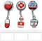 WUSJCOF 6 Pièces Porte-Badge Infirmière, Enrouleur Badge Rétractable en Feutre, Support Badge avec Clip pour Infirmières, Médecins, Personnel Médical, Accessoire Infirmière Pratique