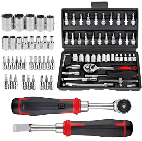 Générique Cordless Slim Ratchet Set, Vessel Ratchet, Household Hand Repair Tool Set, Auto Repair Tool Box, Portable Mechanics Hand Tool Set, for Home, Dorm, Apartment