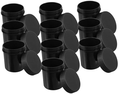 Holibanna 10stücke Teiliges Wiederverschließbare Kunststoffdosen Mit Weithals Und Luftdichtem Verschluss Vielseitige Plastikbehälter Für Pulver Flüssigkeiten Und Granulate Tragbar Für Reise