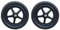 Ronyme 1 Paar Laufrad Ersatzräder Nicht aufblasbar Leichtgewicht Nylon Balance Bike Reifen Schwarz Kinderfahrrad Zubehör Outdoor Sport, 11 Zoll, Pentagrammrad Hub