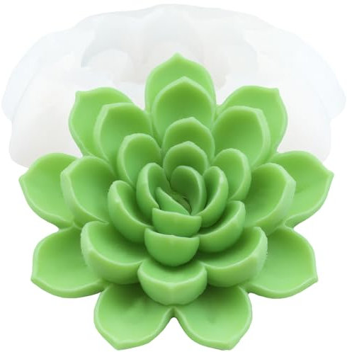 GLITZXFH Molde de vela de flor de loto, moldes de silicona para hacer velas, fundición de resina, aromaterapia, velas, cera, arcilla polimérica, decoración del hogar