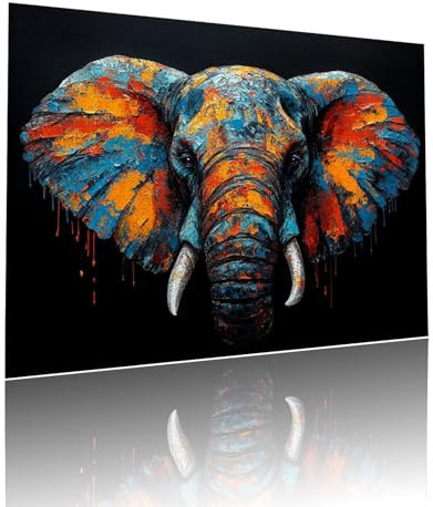 Elefant Puzzle für Erwachsene Kinder Anspruchsvoll 3000 teile Impossible Klassische Puzzles Schwer Abstrakt ab 8 9 10 Jahre Mädchen Jungen Jigsaw Kunst Educa,für Dekoration und Geschenke 81x122cm t-61