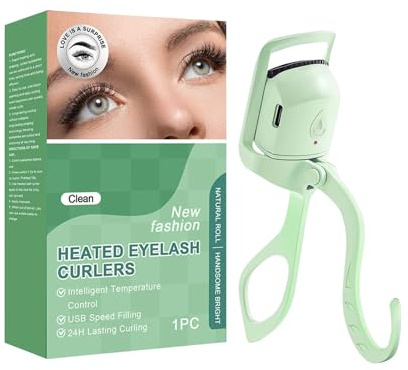 Elektrischer Eyelash Curler, Heated Lash Lifter, Quick Heat Funktion, tragbares Beauty-Tool, perfekt für Mädchen, Make-up, Damen, Reisen, Salon, Party, Looks
