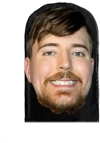 Palmer Tech Mr Beast Sheisty Skimaske - Lustige Promi-Sturmhaube Geschenk Schwarz - Mr Jimmy Donaldson