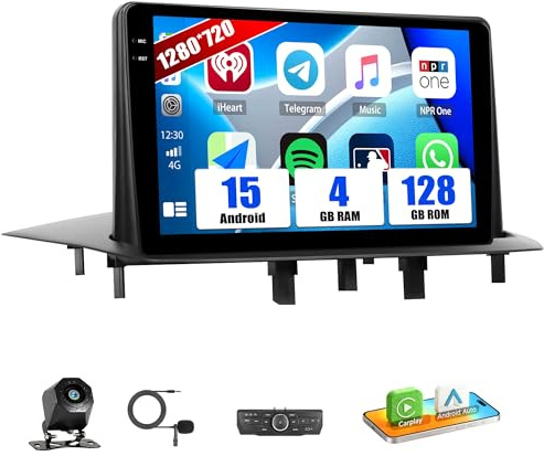 SIXWIN 4+128G Android 15 Radio de Coche para Renault Megane 3 2009-2014 con Pantalla 9'' HD,Wireless CarPlay/Android Auto, WiFi/GPS,Mirror Link, Bluetooth 5.0,FM/RDS Radio con Cámara Trasera