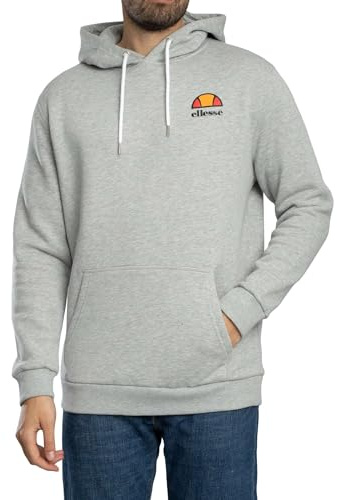 Ellesse Herren Logo Pullover Hoodie, Light Grey