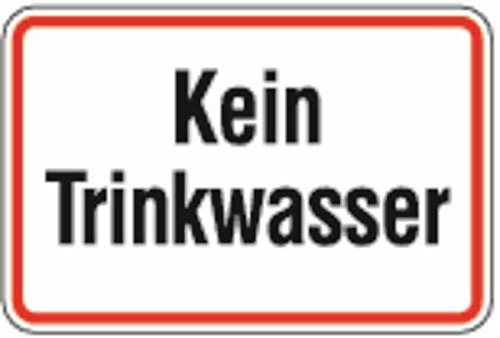 Schild Alu Kein Trinkwasser 100x240mm