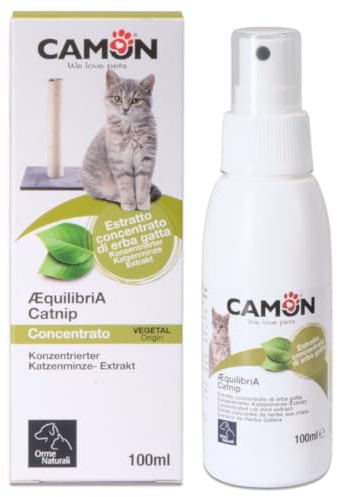 CAMON - Catnip, Spray per Tiragraffi da 100ml, Educativo per Gatti | Estratto Concentrato di Nepeta Cataria