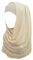 Lina & Lily Bubble Crepe Chiffon Damen Muslim Hijab Kopftuch Schal Turban, Stoff Leicht Undurchsichtig (Beige)